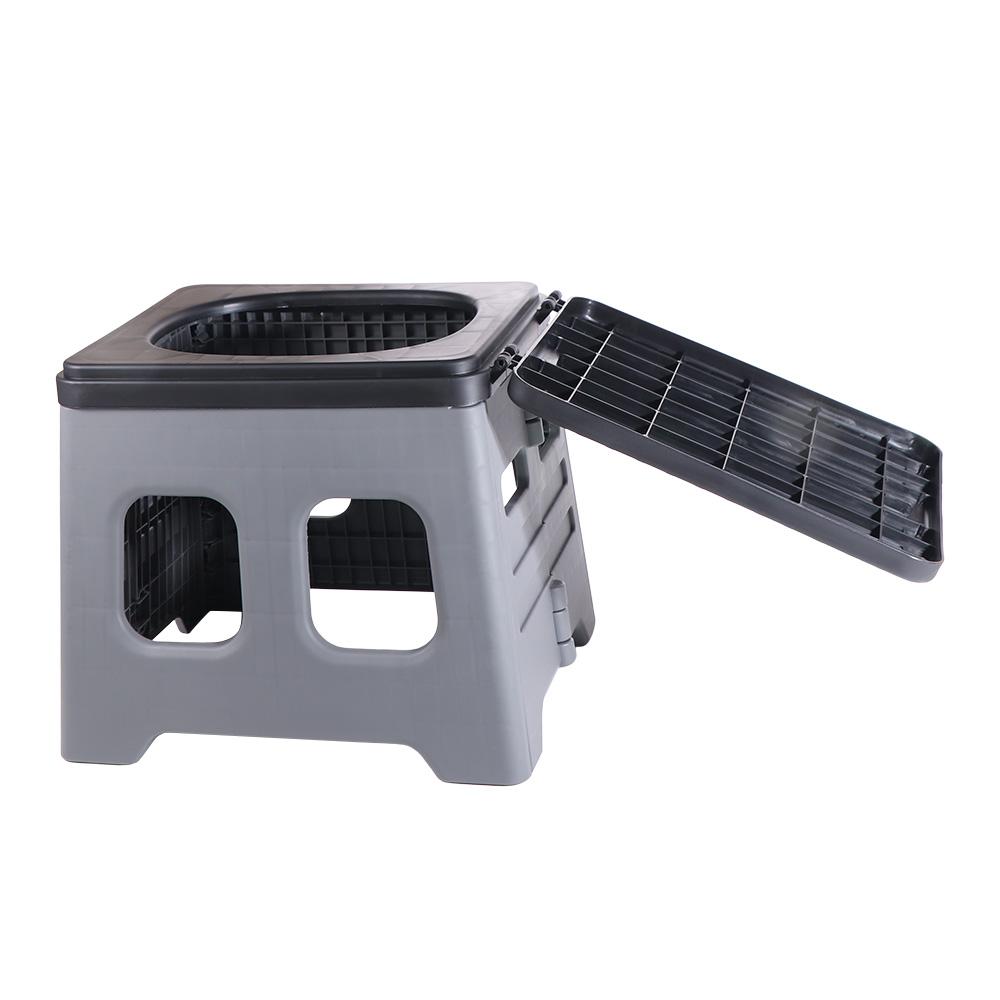 PP Outdoor Camp Toilet mit Deckel Faltbare LKW-Toilette Tragbare Falttoilette Wandern und Outdoor