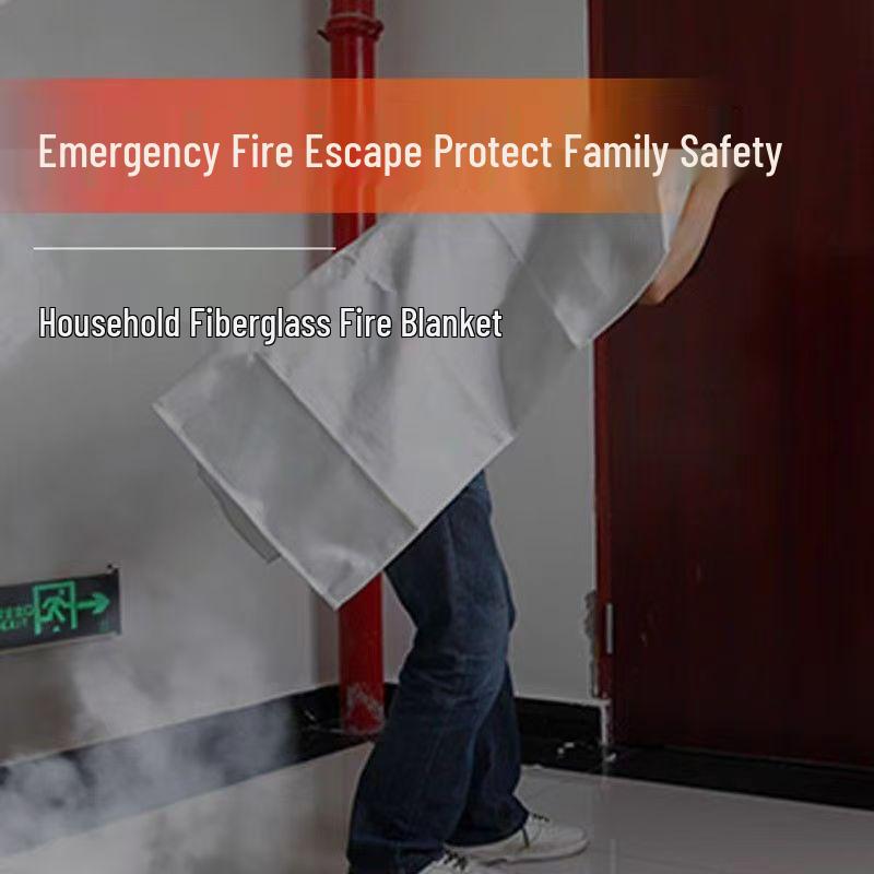 Certified Household Fire Emergency Fiberglass Fire Blanket - Free Shipping