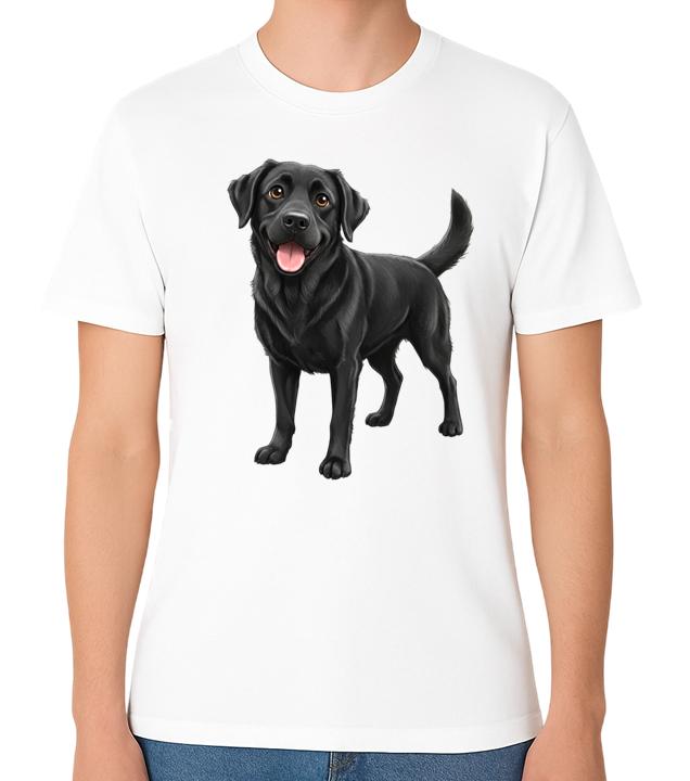 Black Labrador Retriever Dog Graphic Unisex T-Shirt S
