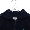 GYMPHLEX One Point Embroidery Long Sleeve Bore Fleece Zip Hoodie 12 Navy Women Used