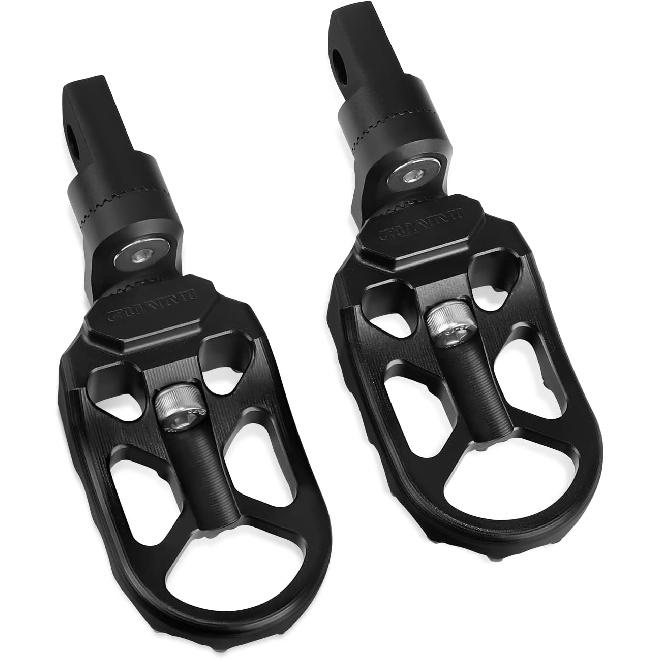 Motorcycle Front & Rear Footrest Foot Pegs Angle Adjustable MX Style Foot Peg Compatible with Harley Sportster 883 1200 XL Touring Softail Dyna Low