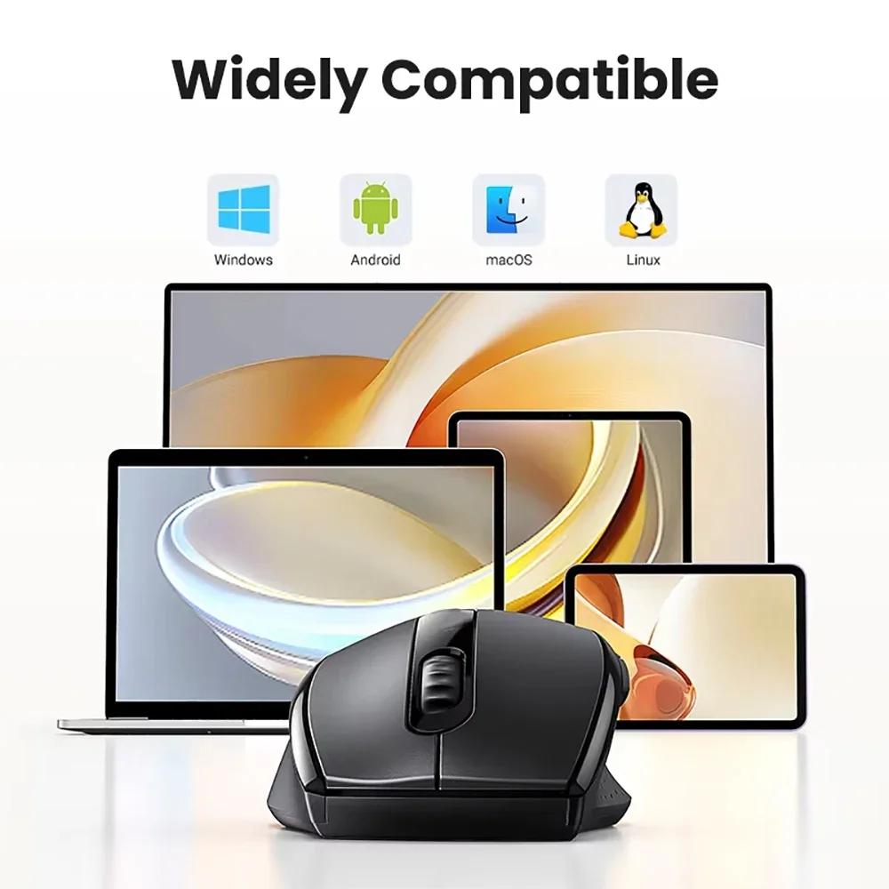 Mouse Wireless Ricaricabile Bluetooth Mouse 1600DPI Mouse Silenziosi Ricevitore USB 2.4G per Mackbook PC Accessori per Laptop