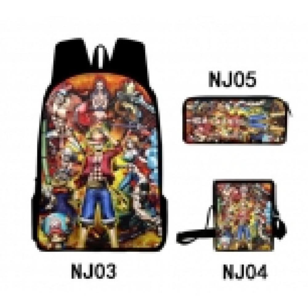 ONE PIECE Student School Bag Luffy Cartoon School Bag Boys Pencil Bag Voyage King Explosion