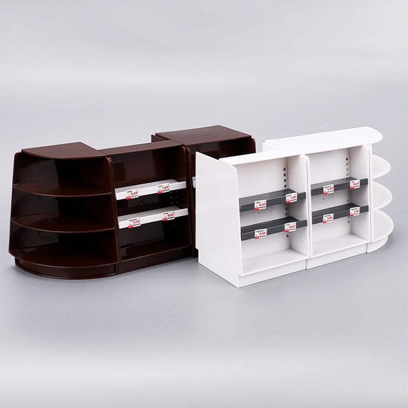 Dollhouse Miniature Supermarket Empty Shelf Mini Display Stand Storage Rack Model Toy Decor