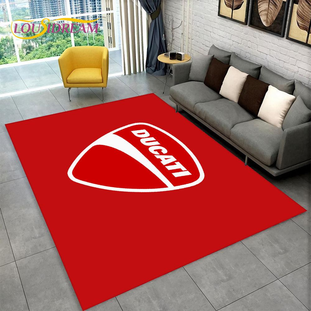 3D D-Ducati Pattern Area Rug Large,Carpet Rug for Living Room Bedroom Sofa Doormat Kitchen Decor,Kid Game Non-slip Floor Pad Mat