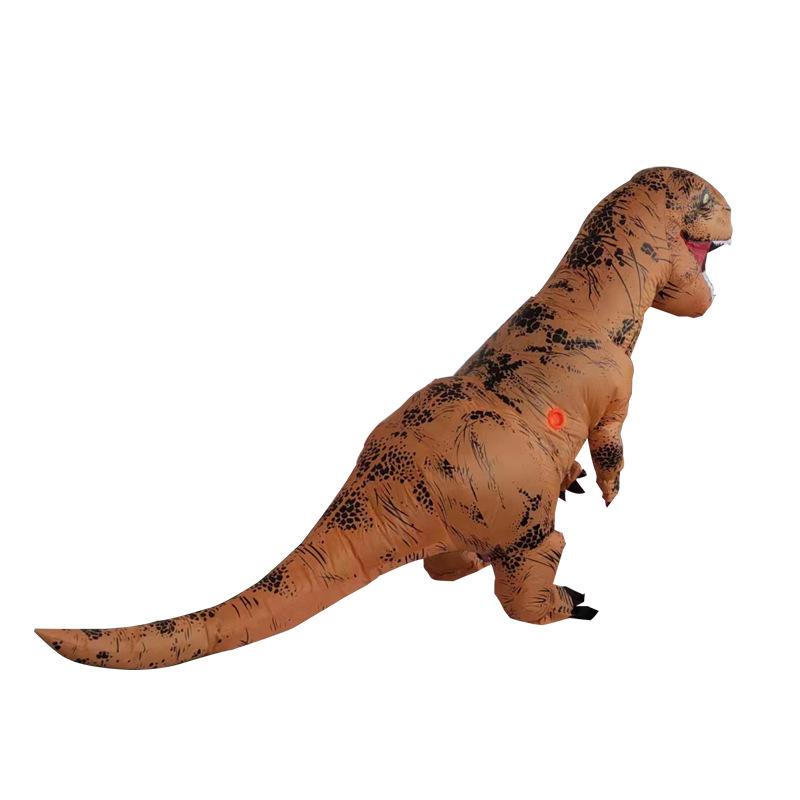 

Надувной костюм тираннозавра Рекса на Хэллоуин, мускулистый надувной костюм тираннозавра Рекса, костюм динозавра, реквизит для вечеринки, смешной adults 150-190 коричневый