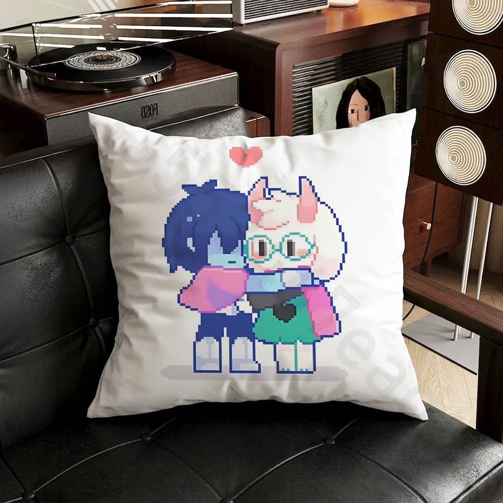 DDeltarune Ralsei Pillow Case Sofa Living Room Bedroom Headboard Backrest Cushion Square Cushion Nap Time