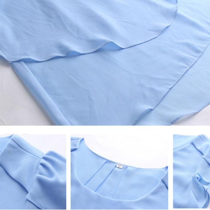 Large Size T-shirt Women's Clothing Loose Chiffon Shirt Short Sleeve Top Solid Casual Top Women Oversized T-shirt Summer Shirts and Blouses