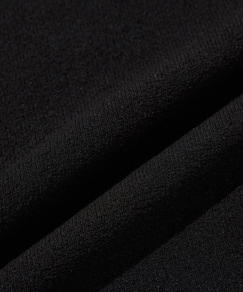 STCO V-Neck Boucle Solid Knit_Black (Oversized Fit)_Sktwa55Nsb