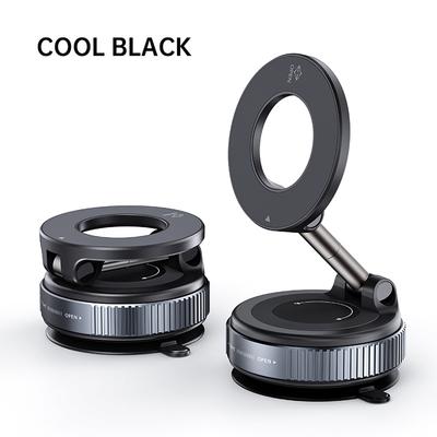 Magnetic Vacuum Adsorption Car Phone Mount 360° Rotatable Suction Cup Phone Holder Folding Mobile Phone Stand for Car/Gym/Mirror