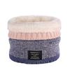 Fleece Lined Knitted Scarf Double-Layer Warmer Neck Tube Winter Neck Gaiter Thick Windproof Circle Loop Scarves Outdoor Riding