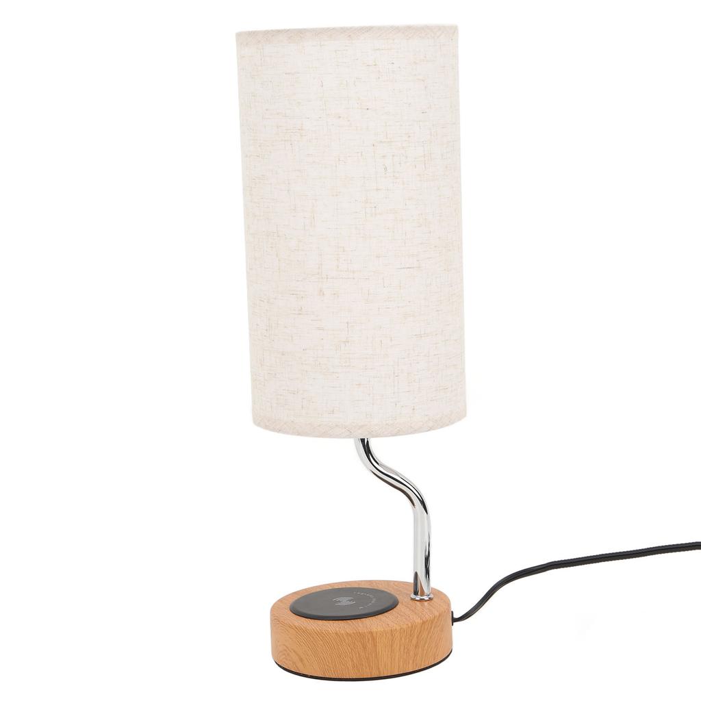 Tischleuchte mit kabellosem Ladegerät ABS USB Modern LED Dimmbar Nachttischlampe für Schlafzimmer