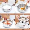ZISIZ 24cm 304 Stainless Steel Japanese-style Yukihira Pot with Lid