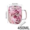 Taza de Flores Secas Doble Capa Vidrio de Borosilicato Alto Tazas de Café Tazas Divertidas Taza Inusual Vajilla para Café Vajilla para Té Vajilla para Bebidas Lujo
