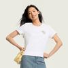 Li-Ning Sport Lifestyle Series Pattern Print Embroidered Round Neck T-Shirt Women tops ATSW310-6