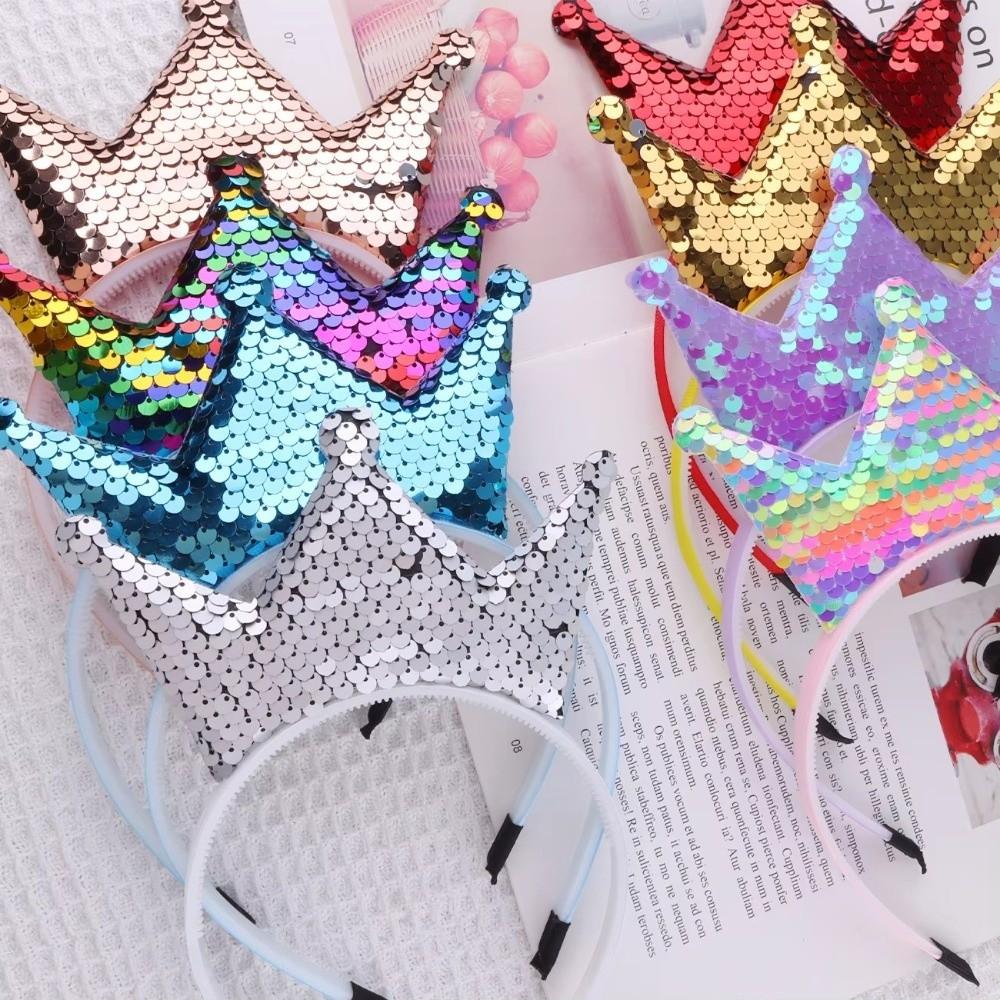 Princess Crown Headband Shiny Hair Band Party Hairband Fairy Costumes Accessories