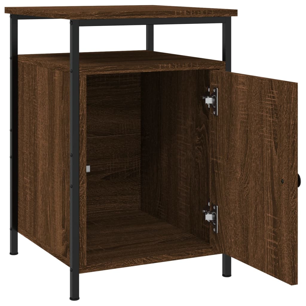 Nightstands (2 Pcs) Brown Oak Look 40 X 42 X 60 Cm Engineered Wood