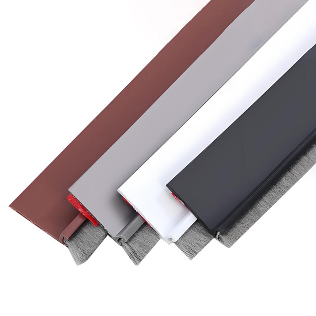 Door Bottom Seal Strip with Brush Weatherstripping for Draft Prevention Noise Reduction and Dust Protection Suitable for Various Door Types and Sizes