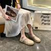 Ladies Spring Fashion Buckle Designer Mule Shoes Simple Solid Color Outdoor Casual Comfortable Party Women Shoes Zapatos Mujer
