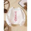 Kids Sweatshirt Crew Neck Sweatshirt, Casual with Alphabet Pattern, Loose Fit Long Sleeve Pullover for Daily Wear