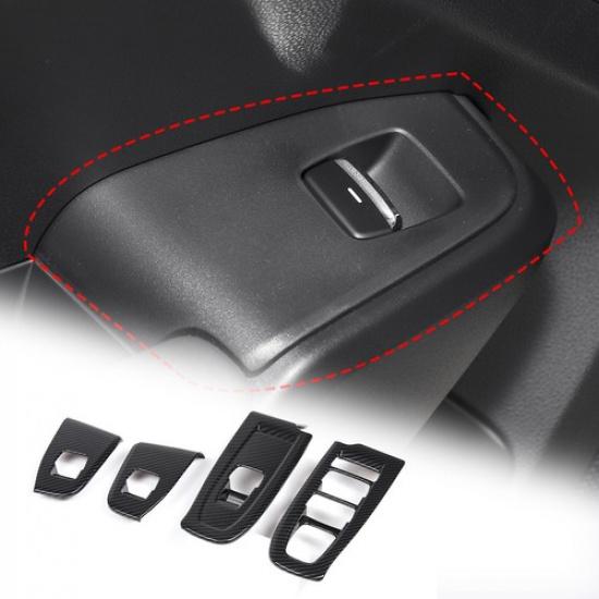 Carbon Fiber ABS Door Window Switch Cover Trim for Subaru Crosstrek -24
