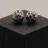 Silver Chinese Knot Bracelet Bead Stylish Engraved Decorative Replacement DIY Flower Pattern Beads Findings Accessories