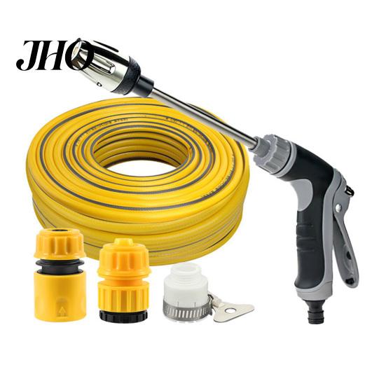 Durable Metal Hose Nozzle High Pressure Nozzle, Long Wand Booster Heavy Duty Garden Adjustable for Car Washing Yard Watering Roof Cleaning