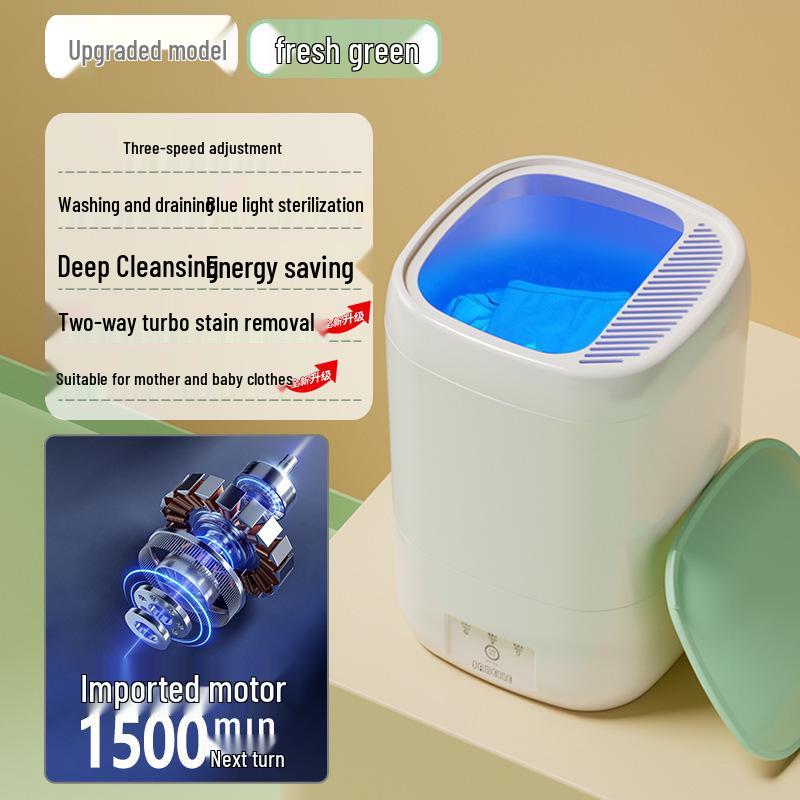 Kompakte vollautomatische Mini-Waschmaschine & Trockner für Unterwäsche und Intimwäsche - Hochtemperaturwäsche, perfekt für Socken