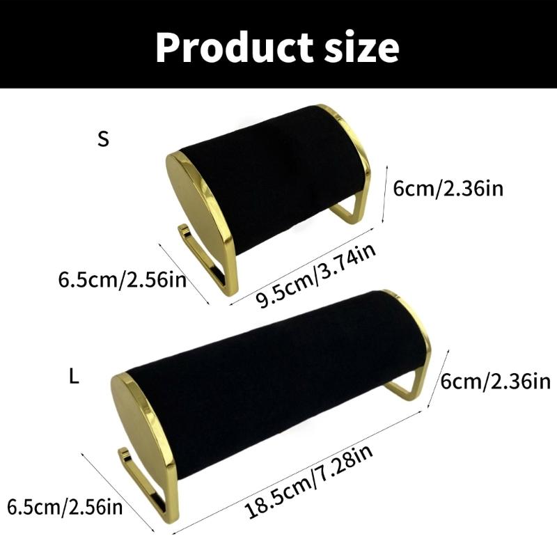 Elegant Bracelet Jewelry Display Stand Delicate Long Plush Jewelry Display for Watches and Bangles with Metal Support