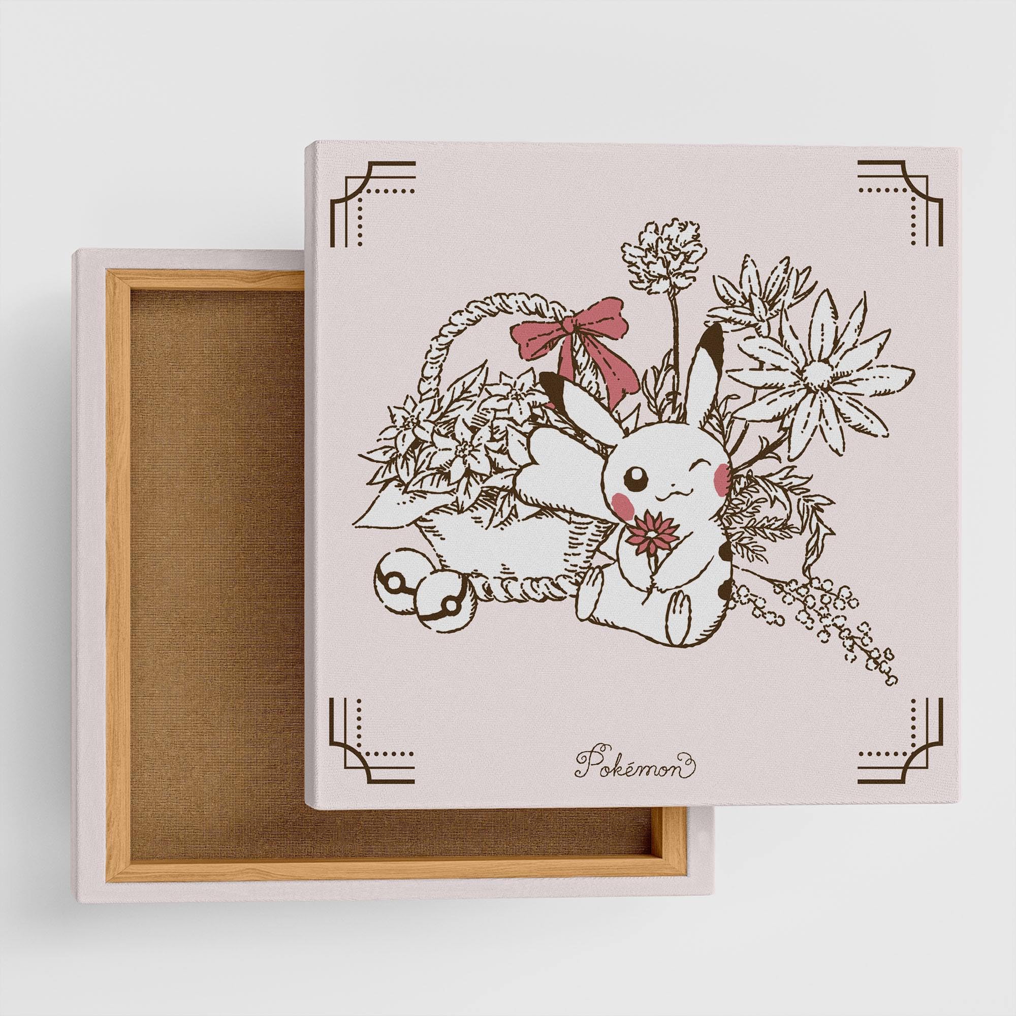 Art Deli Pokemon Art Botanical 30cm x Panel, Pikachu, 30cm, Medium, POKE-2407-20