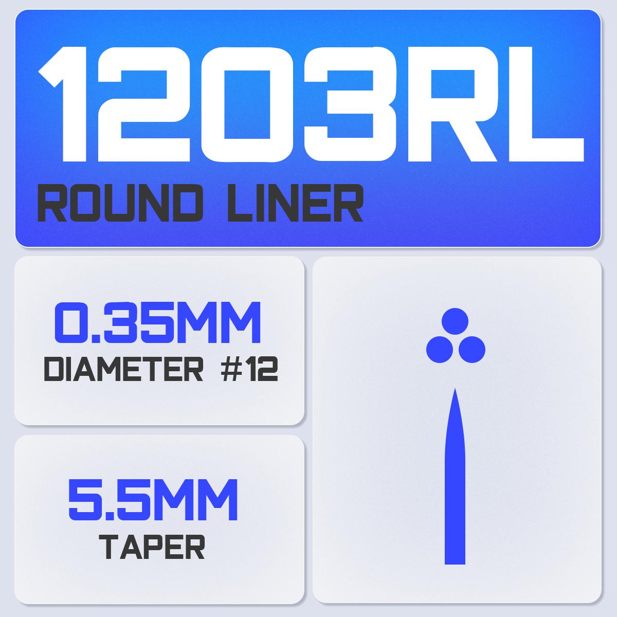 DM 10 ШТ. Картриджи для тату-игл 0,35 ММ RL RS RM M1 Одноразовые Стерилизованные Мембрана Безопасность Тату-иглы 10pcs 1203RL