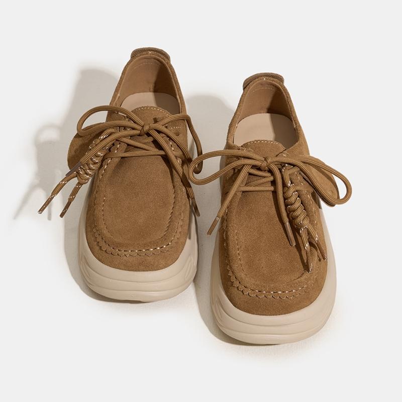 Fashion AIYUQI Women's Sneakers Platform 2025 New Casual Lace-up Oxford Shoes Women Large-size Genuine Leather Running Shoes Female