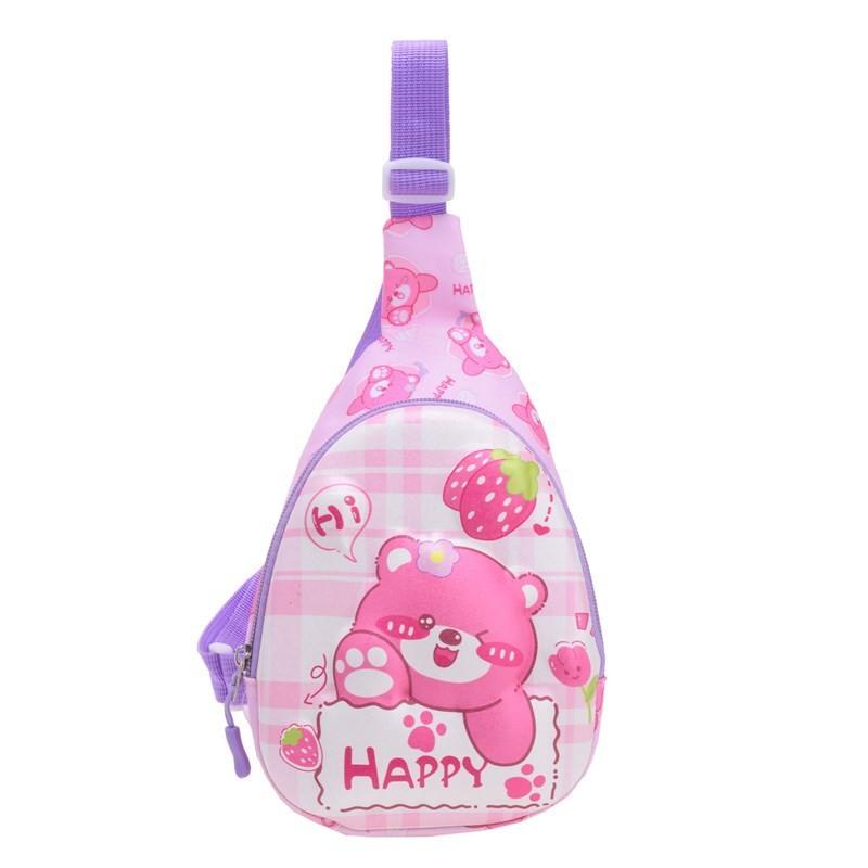 Kuromi Kids Cartoon Chest Bag With Polyester Material For Daily School Use