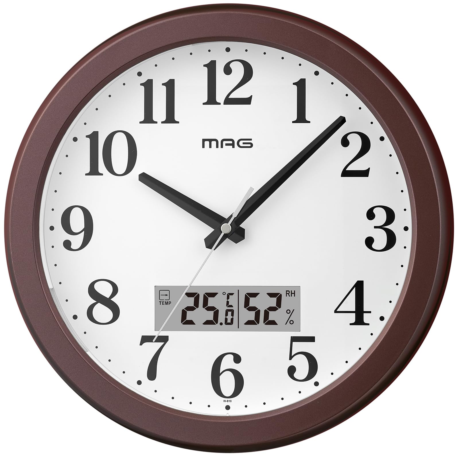 

MAG Wall Automatic Light Stays On When It Gets Continuous Second Diameter Meiya Noah Precision Clock, Analog, Thermometer, Hygrometer,