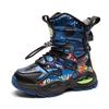 Boys shoes snow boots with children's long cotton boots piled thickened medium and older children's large cotton shoes Velcro cotton boots