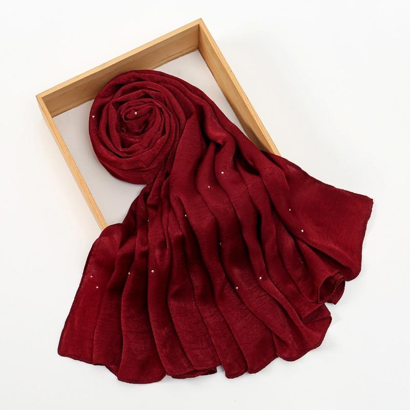 Hot-selling New Mulberry Silk Colored Diamond Versatile Women's Scarf Fashionable Long Thin Breathable Bag Head Long Scarf