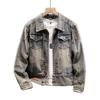 Trendy Men's Motorcycle Denim Jacket 2025 - Stylish Early Autumn High-End Design