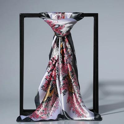 90x90cm Fashion Silk Satin Scarf For Women Headband Square Shawls and Wraps Neck Scarfs KTB