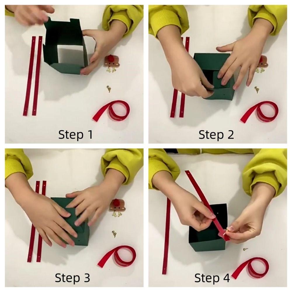 Paper Christmas Gifts Bag Red Gifts Wrap Handbag Classic Christmas Candy Gift Box  Candy