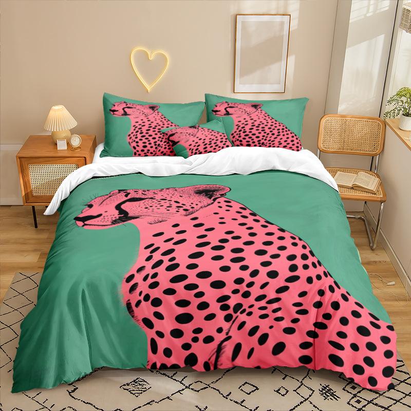 

Leopard Series 3D Digital Printing Three-Piece Bedding Kit Bed Sheet Quilt Cover 90 * 200 two-piece set