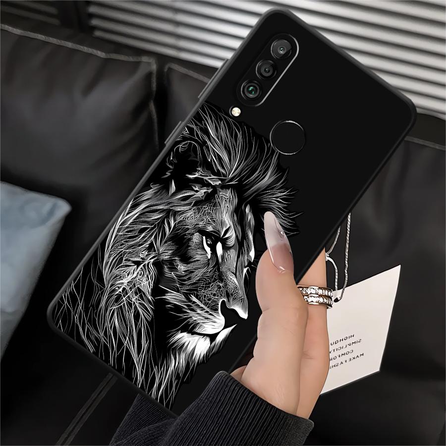 

Case for Huawei P30 P20 Pro P20 P40 Lite P20 Lite 2018 P Smart 2019 Soft Shell Animal Lion Pattern Huawei P30