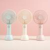 Portable Handheld Fan 4 Speed Wind Small Personal Fan with Detachable Base USB Rechargeable Desk Fan for Travel Beach Makeup Office