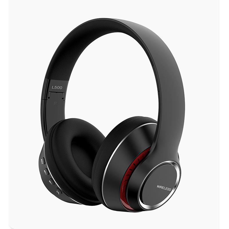 Bluetooth Headband Headset: Wireless Stereo, Noise-Canceling, Card Slot, Universal for Phones & Computers