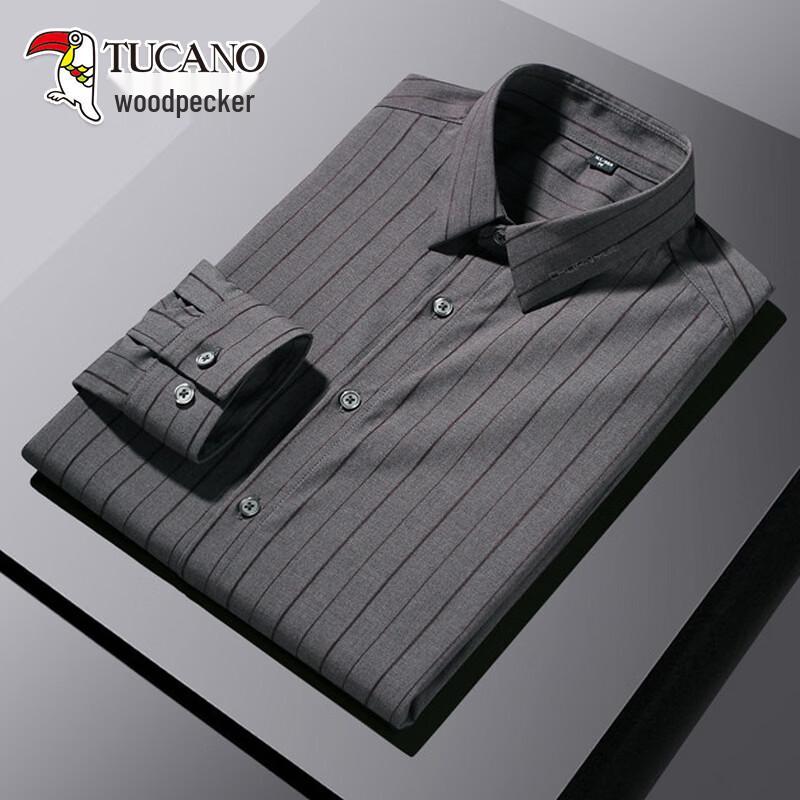 TUCANO Men s Non-Iron Subtle Stripe Long Sleeve Shirt 2XL