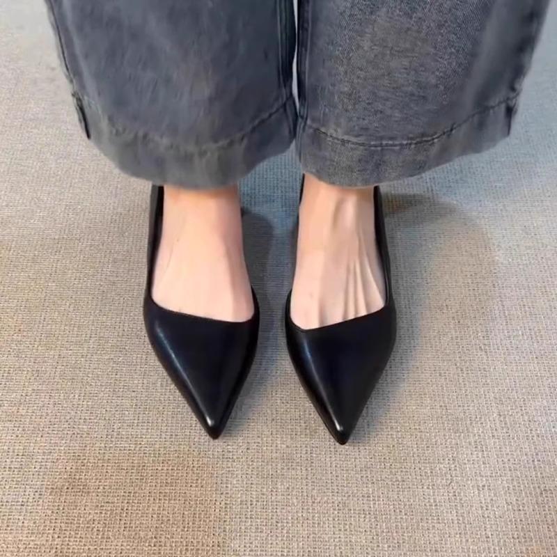 Fashion 2025 New Summer Niche Temperament Pointed Toe Suede Slip-on Flat Slip Single Shoes for Women