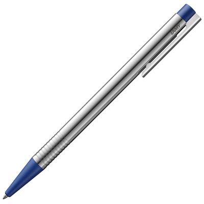 LAMY Logo Matte Blue Ballpoint Pen Elegant and Durable Stainless Steel Ballpoint Pen Medium Line Width Includes LAMY M 16 Refill - - - High-Yield
