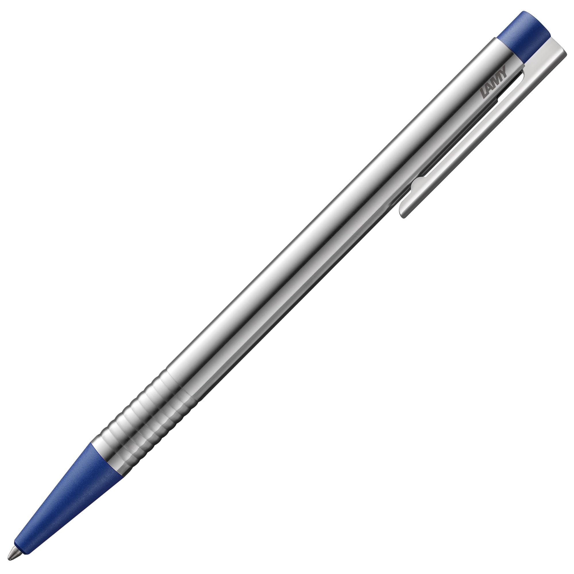 Ручка-шариковая LAMY Logo Матовая Синяя Элегантная и Прочная Шариковая ручка из Нержавеющей Стали Средняя Толщина Линии В комплекте Стержень LAMY M 16 - - - Высокопроизводительная