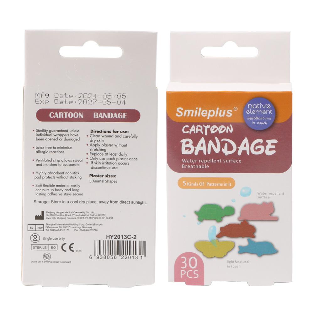 

30 шт. Милый узор Медицинский пластырь Мультяшные пластыри для ран Медицинский пластырь Адгезив Дышащая наклейка Гемостаз Аптечка первой помощи