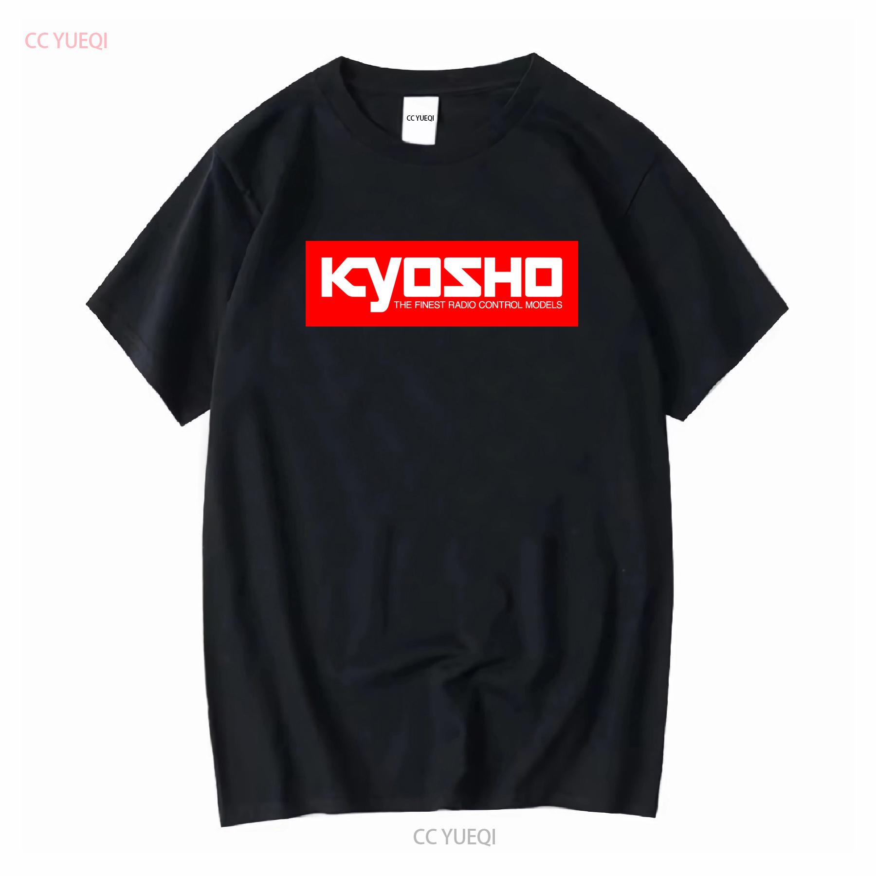 

New Item Kyosho RC Remote Control Logo Mens Black T Shirt Size S 5XL vintage Washed fashion Soft Casual graphic 4XL