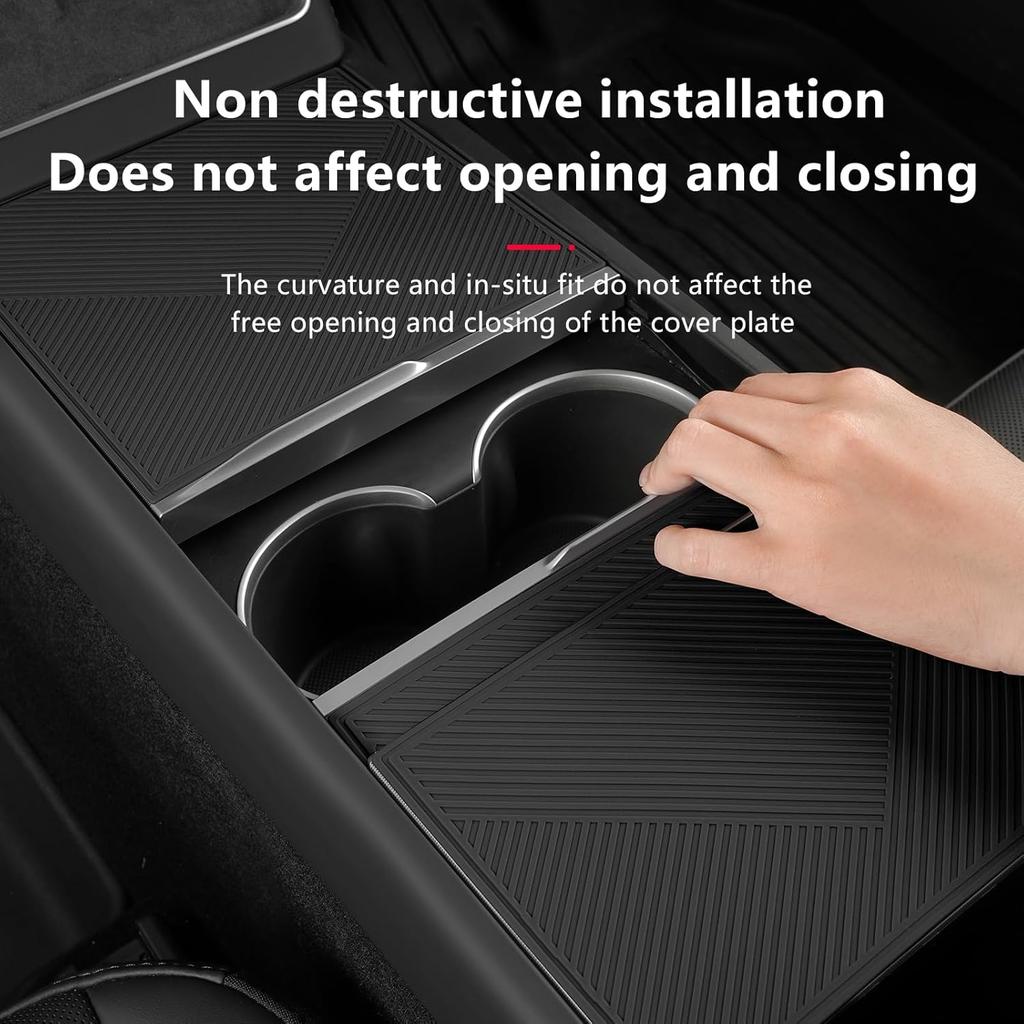 Center Console Silicone Wrap Kit for Tesla Model 3 2024-2025 / Model Y 2025, Tesla Center Console electrostatic adsorption Cover for Model 3/Y